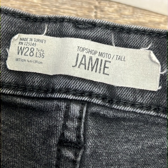 Topshop Moto Extreme Lace Up JAMIE Jeans Size 28 Tall - Picture 5 of 10